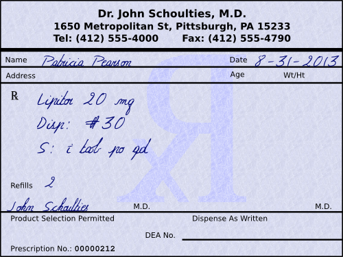 Medication order entry and fill process - Rx-wiki